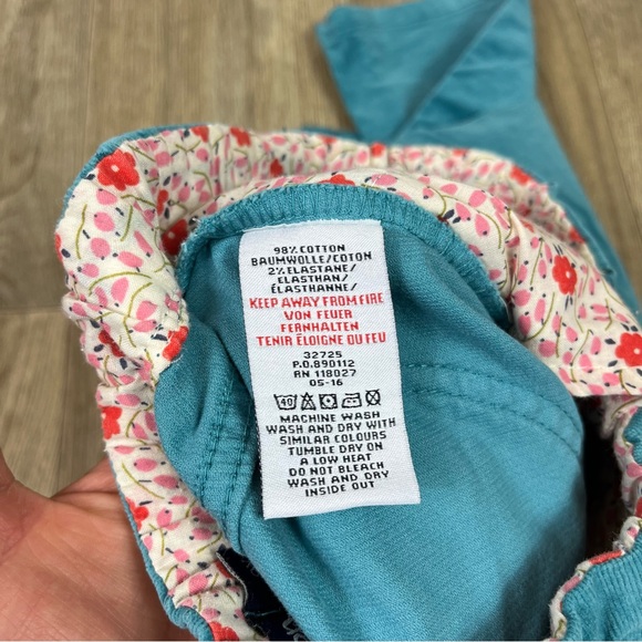 Mini Boden Teal Corduroy Pants heart pockets 9 Years Old - Picture 3 of 7